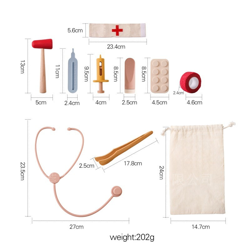 Children Play House Little Doctor Toy Doctor Stethoscope Educational Toy Suit